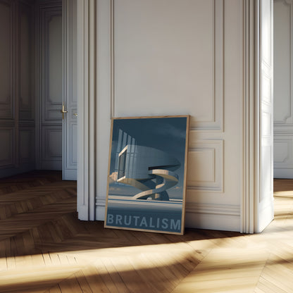 Brutalist Architecture Icon Poster