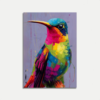 Vibrant Colorful Hummingbird Poster