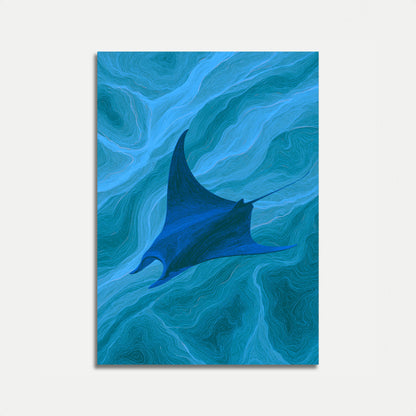Plakát Manta Ray Ocean Flow