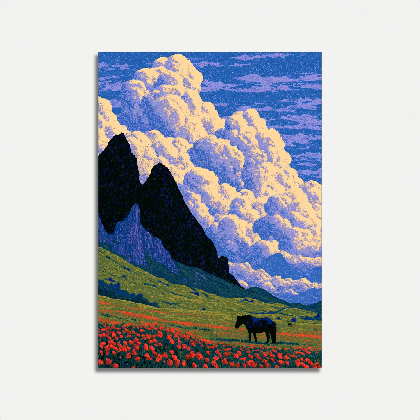 Bjergtærskel-alpemotiv Plakat