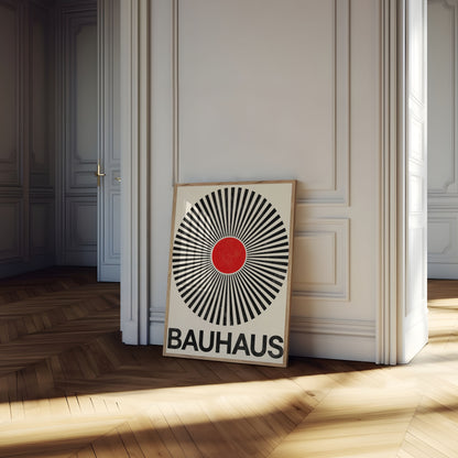 Bauhaus Geometric Sun Poster