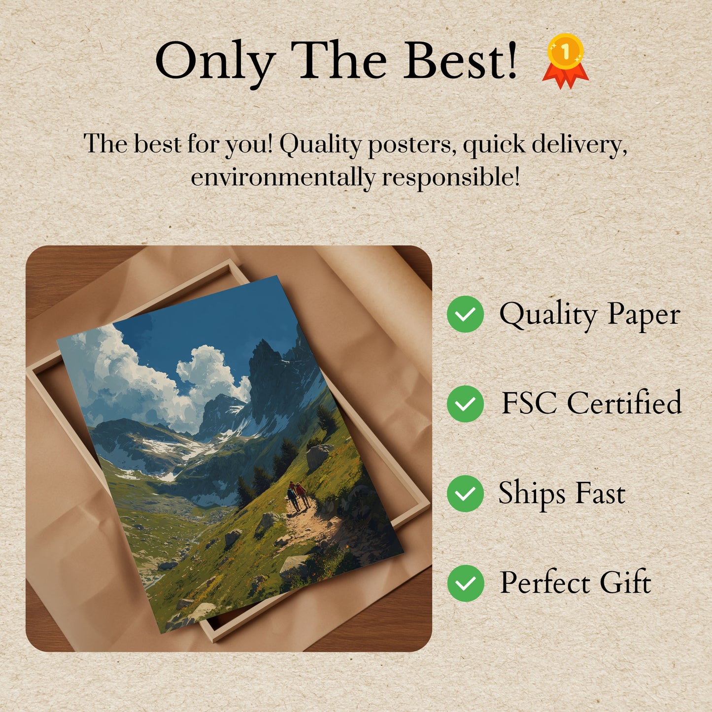 Alpine Hiking Adventure Poster