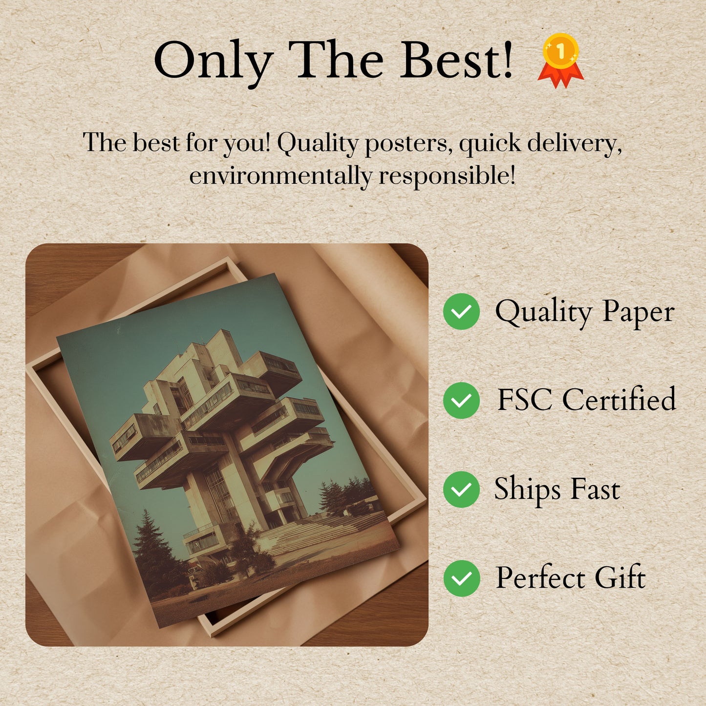 Brutalist Architecture Dream Poster