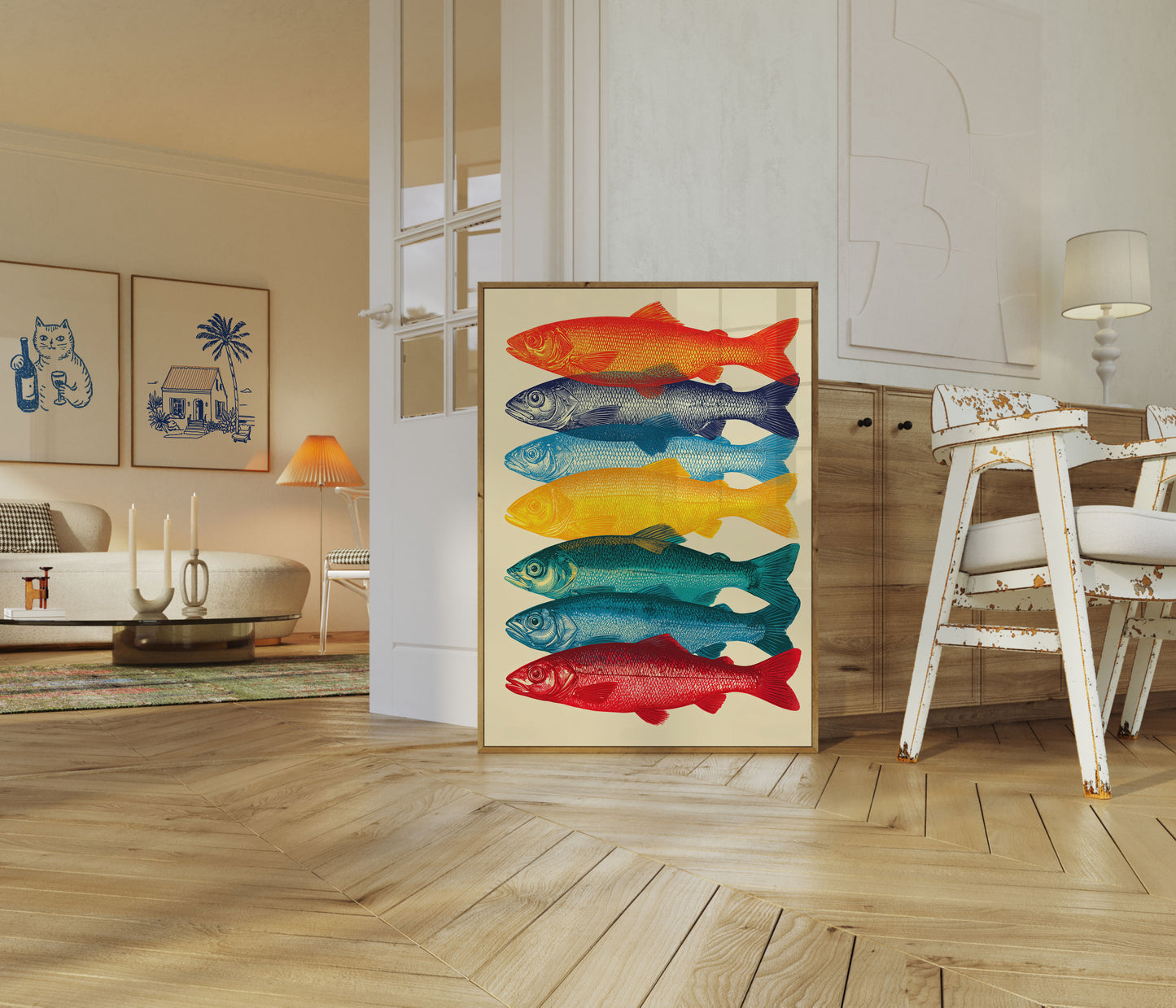 Colorful Fish Stack Poster