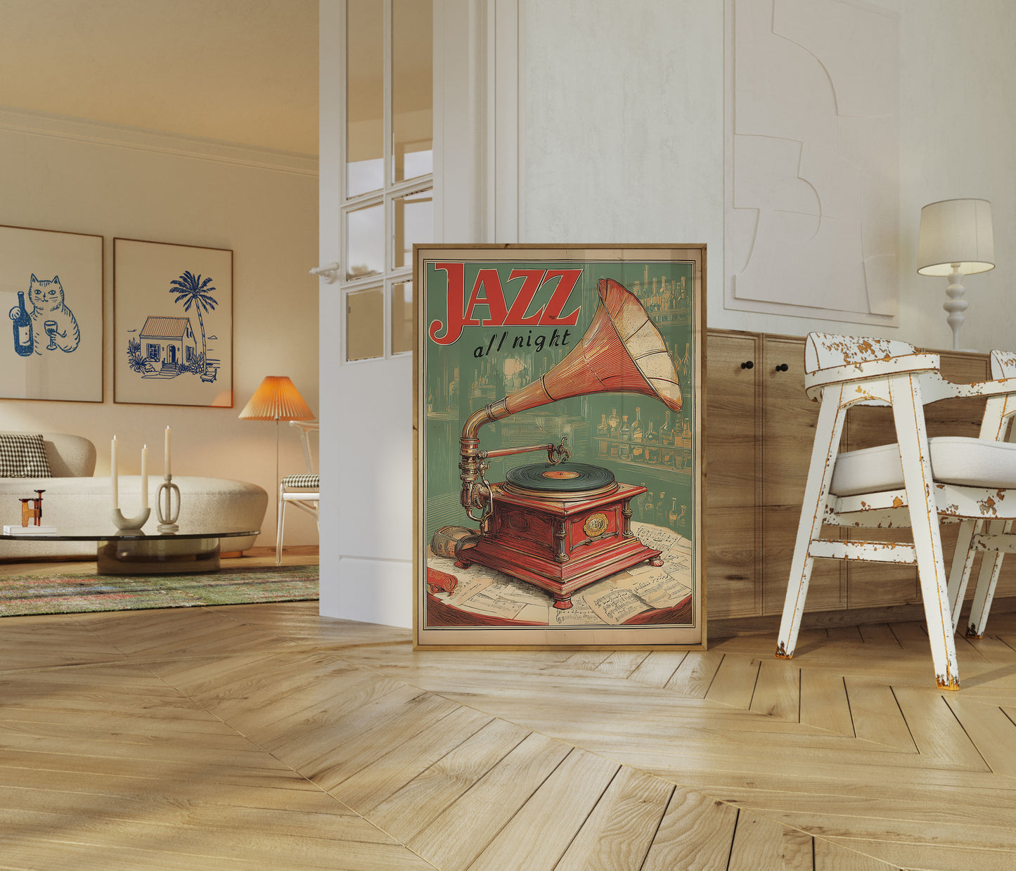 Jazz All Night Vintage Poster