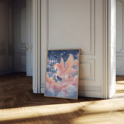Poster dell'Unicorno Notte Stellata