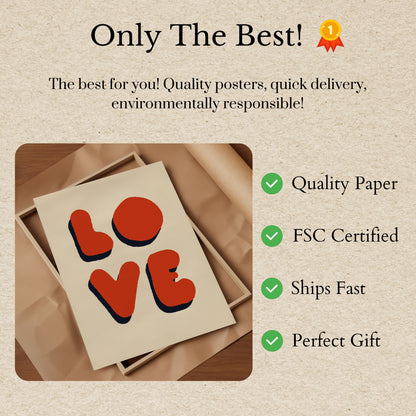 Love Typography Modern Poster