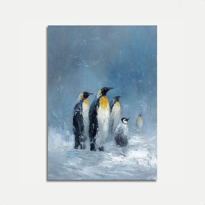 Affiche des Manchots Empereurs en Hiver