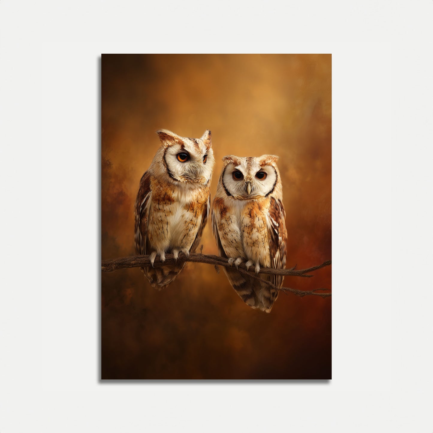 Wise Owls on Branch Poster