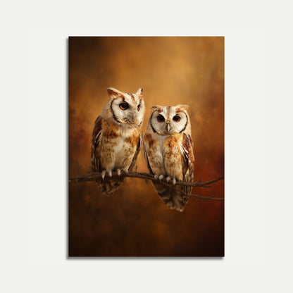 Wise Owls on Branch Poster