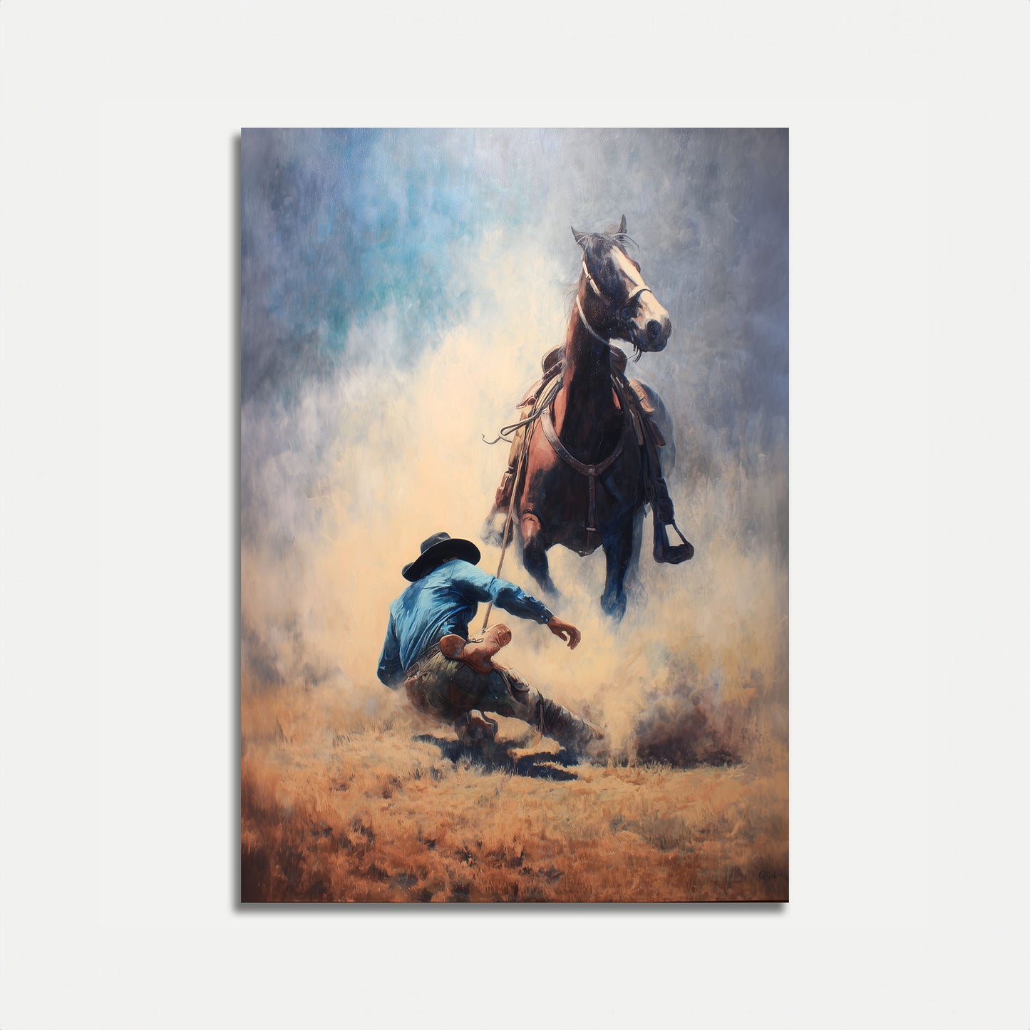 Wild West Rodeo Action Poster