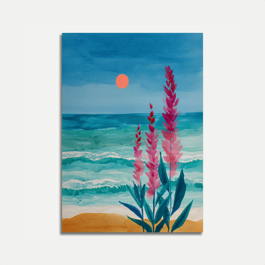 Coastal Bloom Sunset Poster