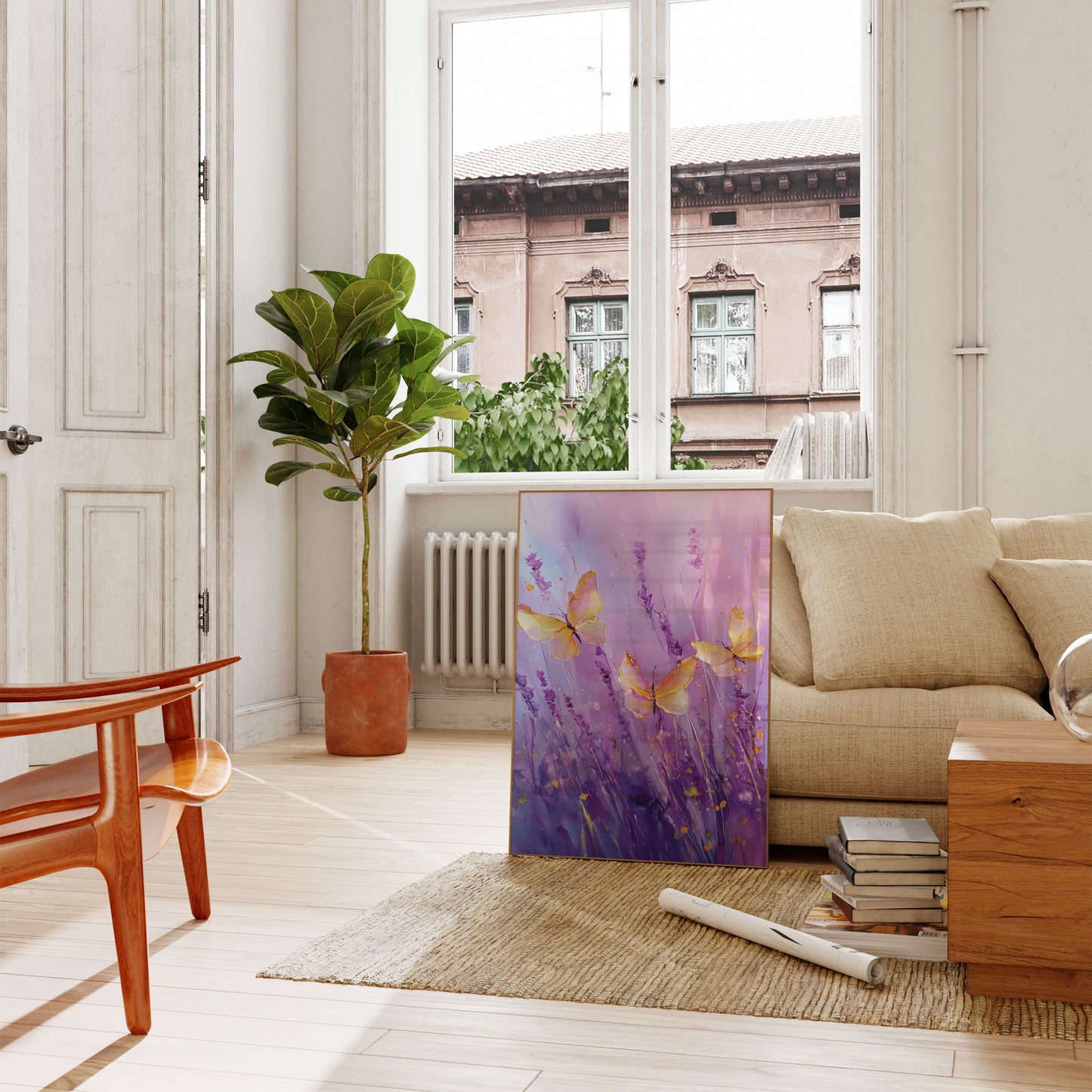 Lavendel Sommerfugl Dans Plakat