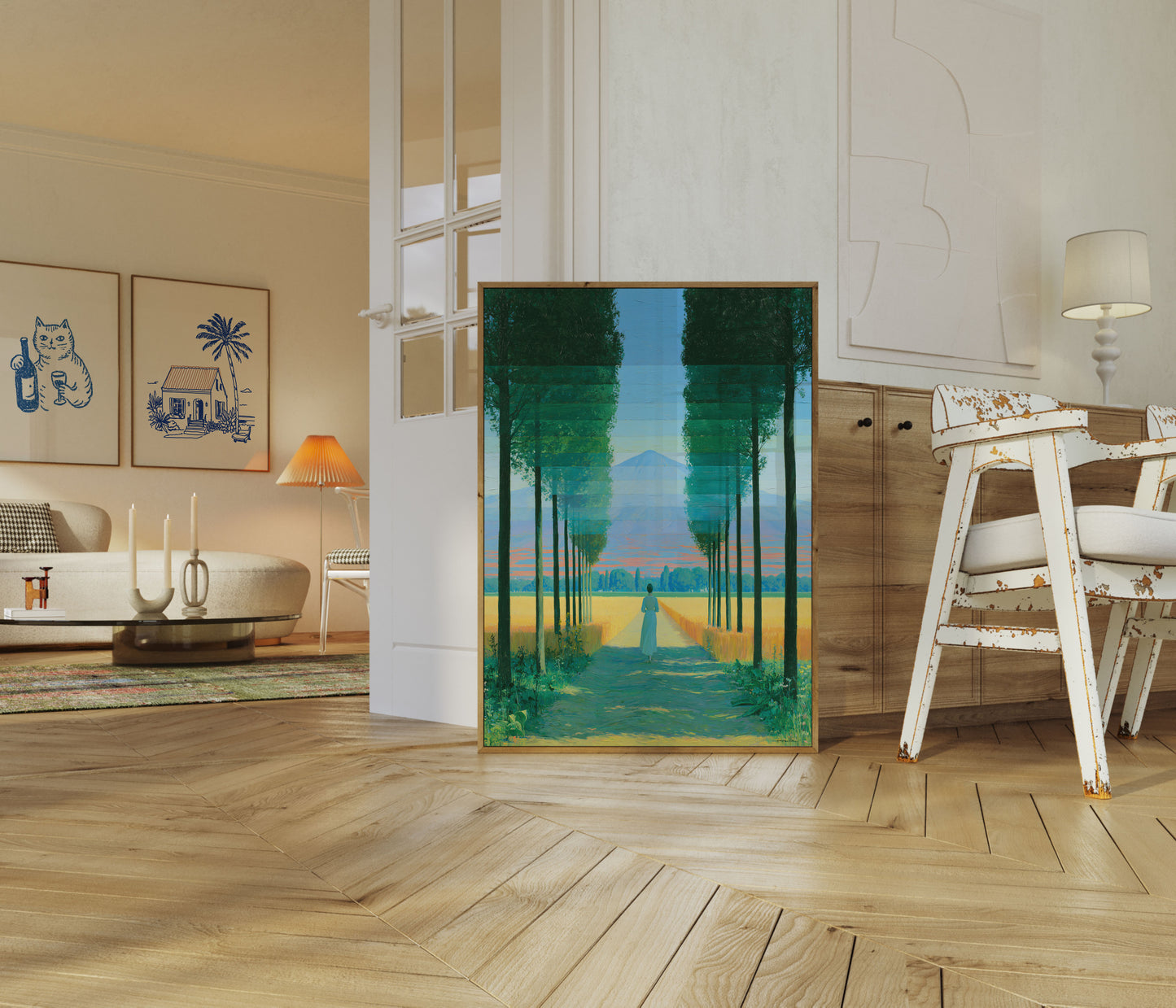 Mountain Vista Tree Lane Poster