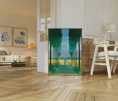 Mountain Vista Tree Lane Poster