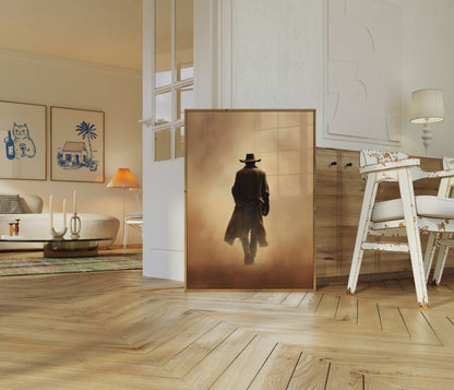 Ensam Cowboy Ökenresa Affisch