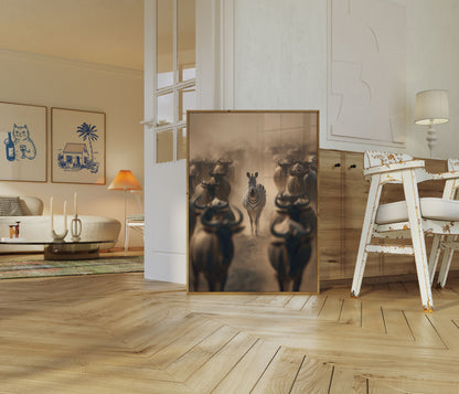 Solitary Zebra Wilderness Poster