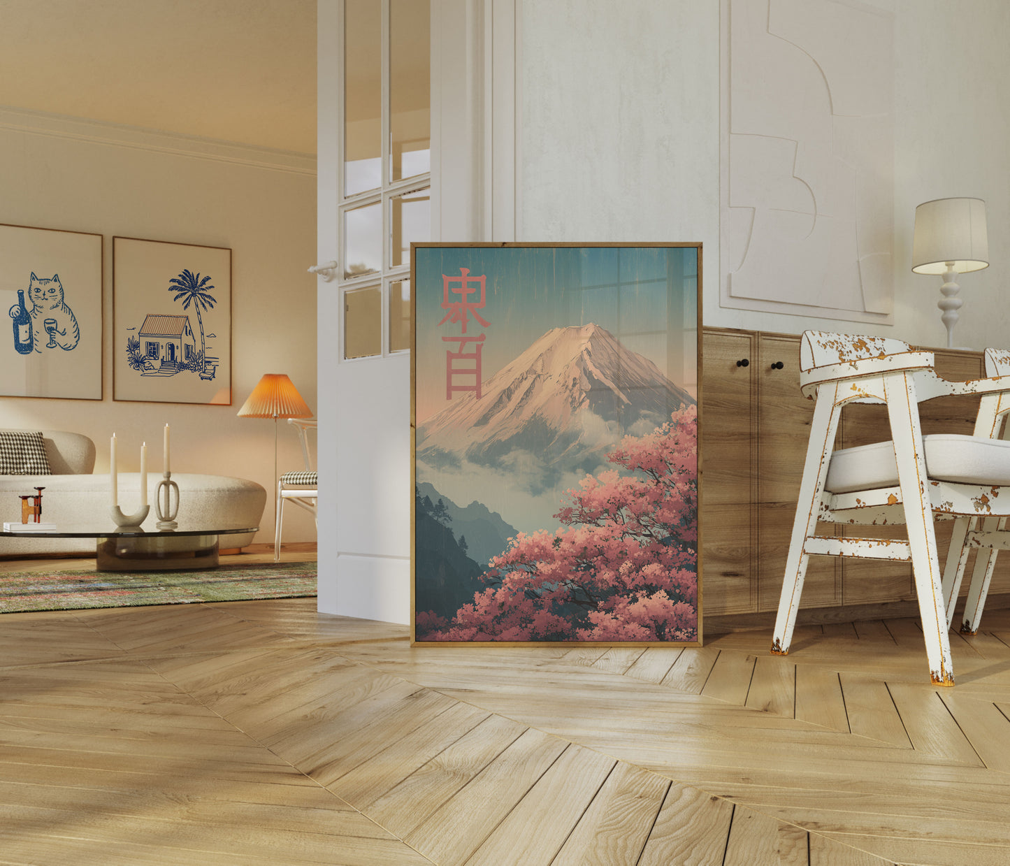 Mount Fuji Kirsebærblomst Plakat