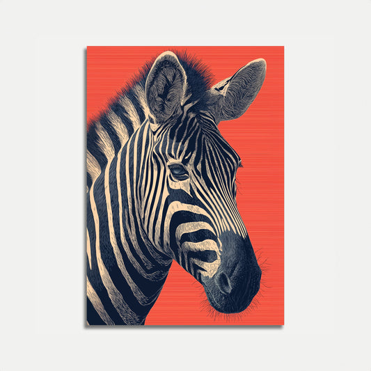 Striped Elegance Zebra Poster