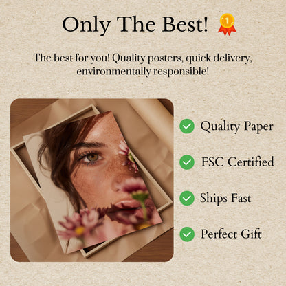 Freckled Beauty in Bloom Poster