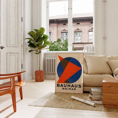 Bauhaus Weimar Geometrický designový plakát
