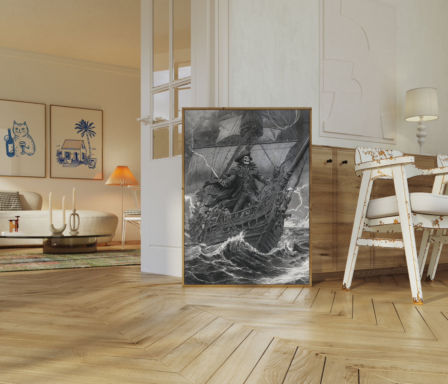 Plakát Kostnatého Pirátského Kapitána