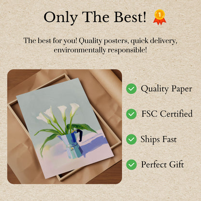 Elegant Calla Lilies in Pastel Poster