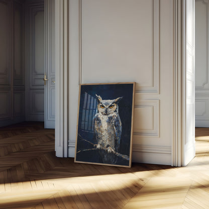 Majestic Owl Night Poster