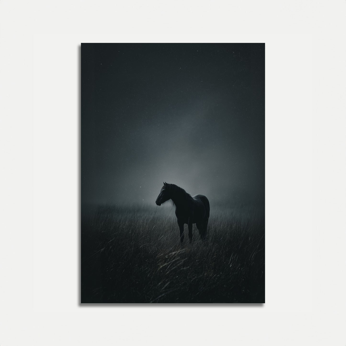 Mysterious Midnight Stallion Poster