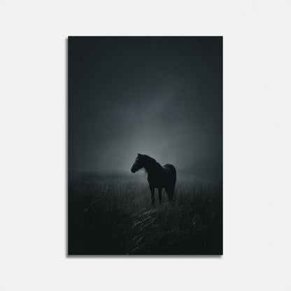 Mysterious Midnight Stallion Poster