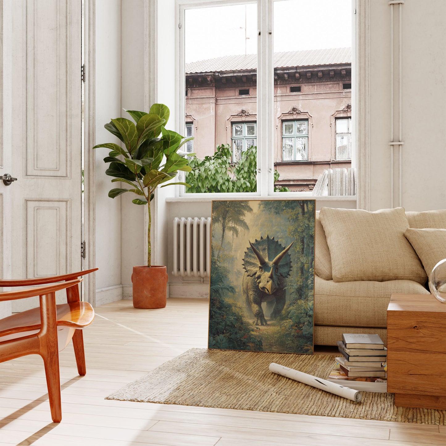 Ancient Forest Triceratops Poster