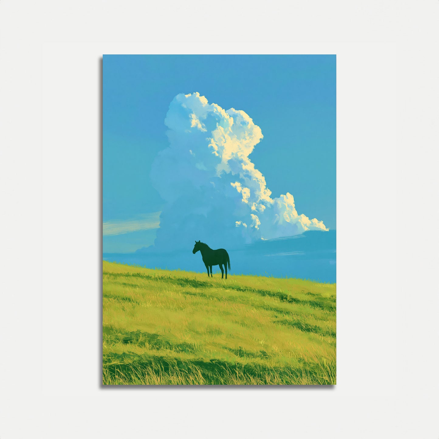 Poster Cavallo in Prato Dorato