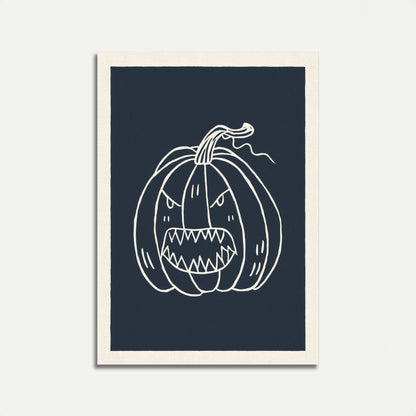 Scary Halloween Jack-o'-Lantern Poster