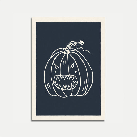 Scary Halloween Jack-o'-Lantern Poster