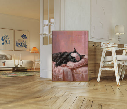 Sleeping Dreamy Cat Poster