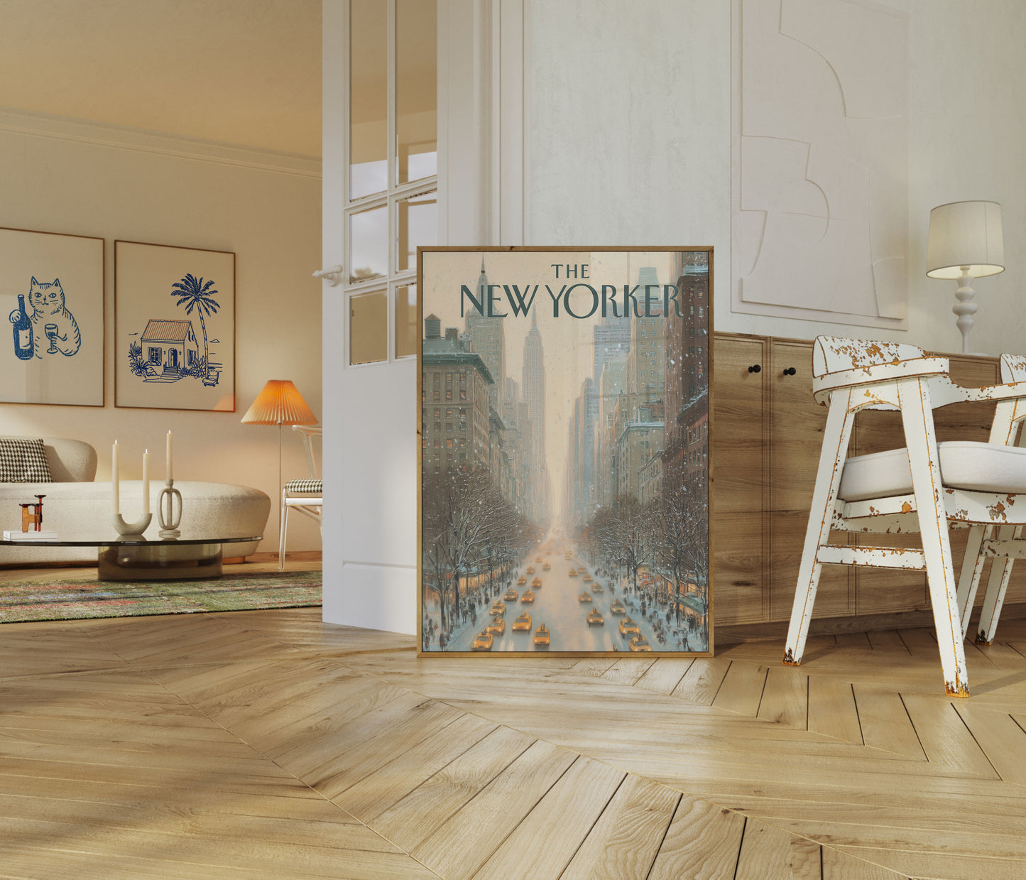 Snowy Manhattan Winter Morning Poster