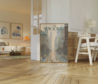 Snowy Manhattan Winter Morning Poster