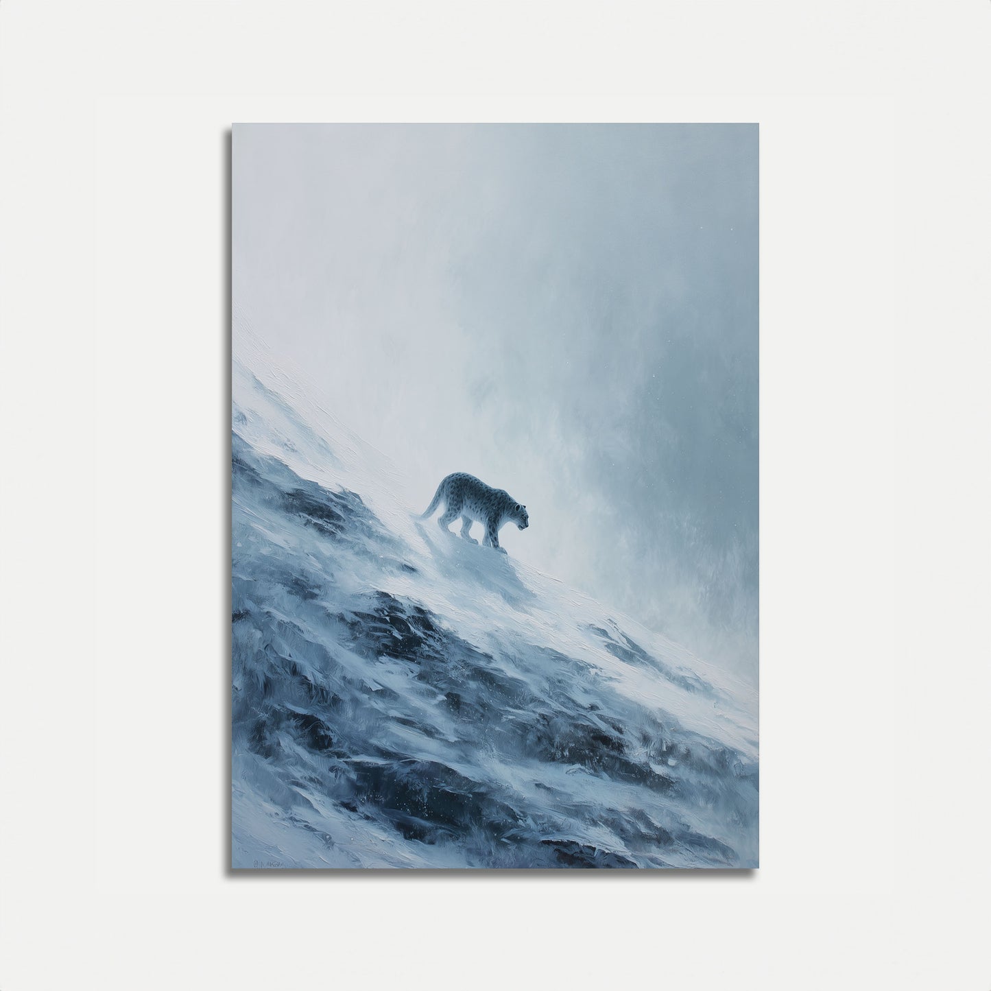 Manifesto dell'Orso Polare nella Bufera di Neve