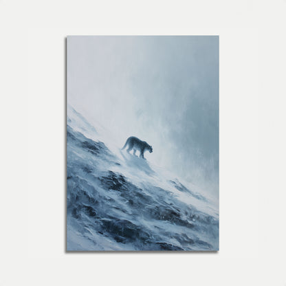 Manifesto dell'Orso Polare nella Bufera di Neve