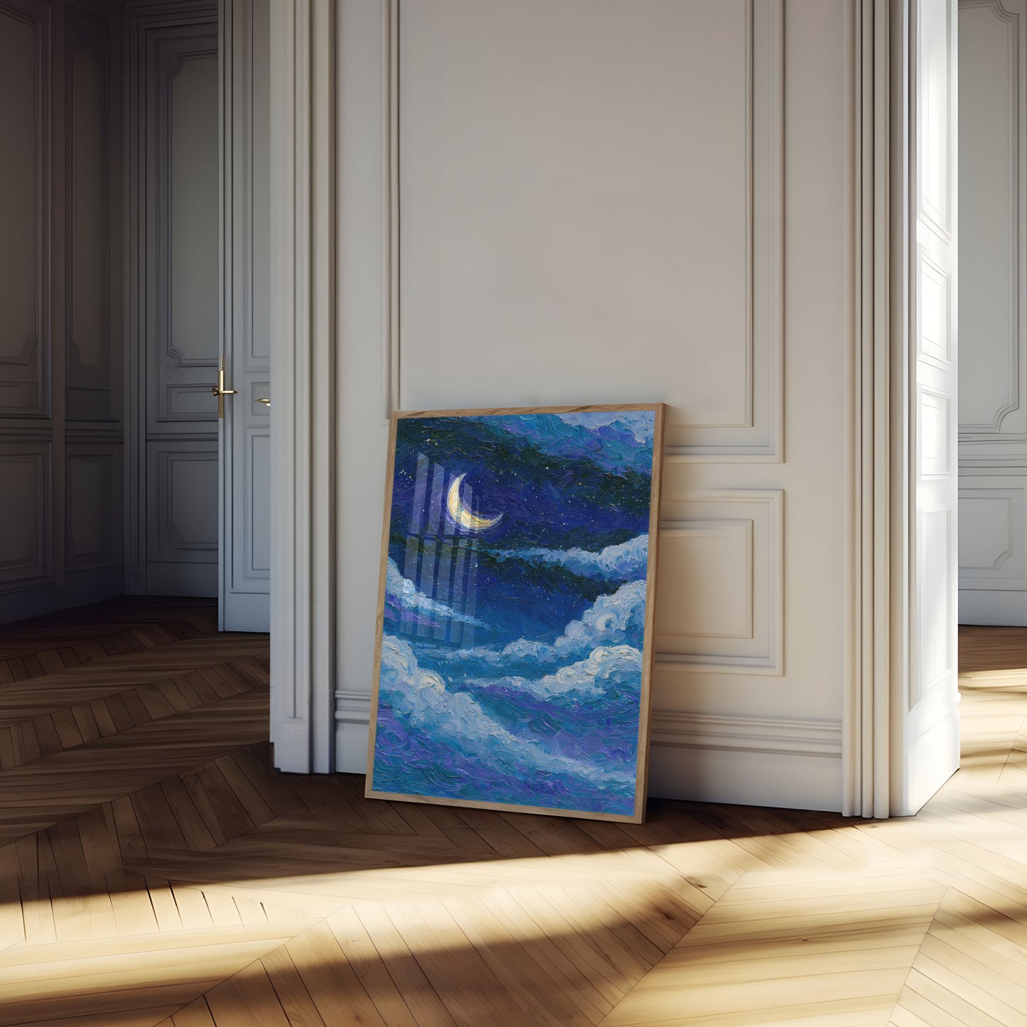 Poster: Sterrenhemel met Wolken