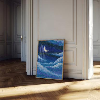 Poster: Sterrenhemel met Wolken