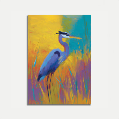 Blauwe Reiger Zonsondergang Poster