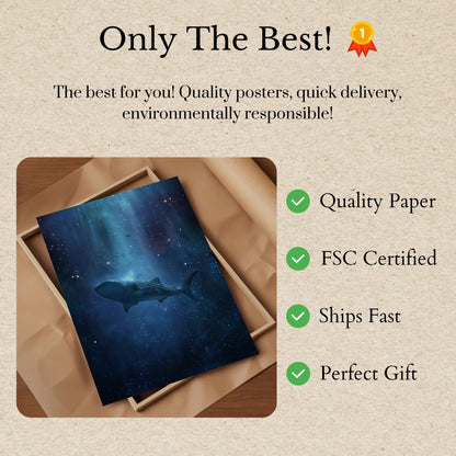 Celestial Whale Shark Poster