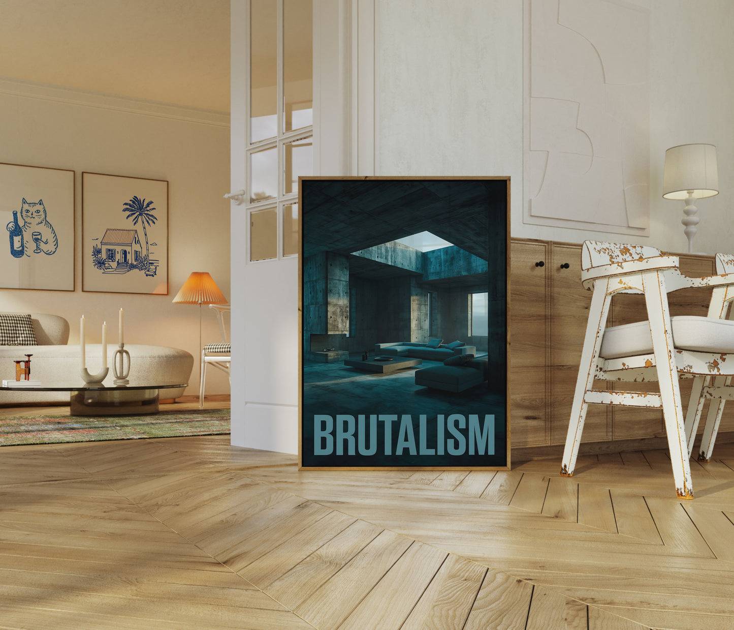 Brutalist Interior Design Poster