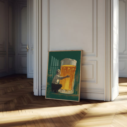 Giant Beer Embrace Poster
