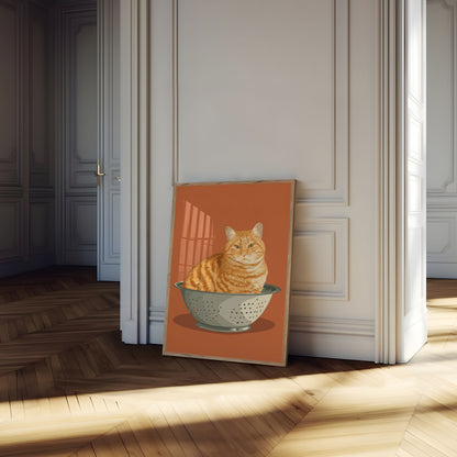 Orange Tabby Cat in Colander Poster

Affisch med Orange Randkatt i Sil
