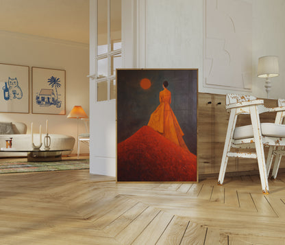 Crimson Horizon Solitude Poster