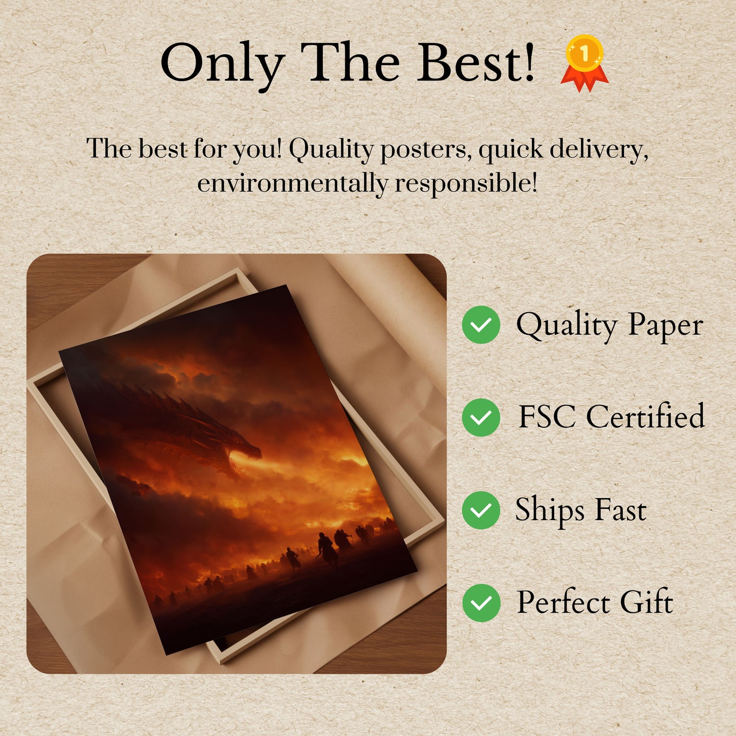 Dragon's Fiery Apocalypse Poster