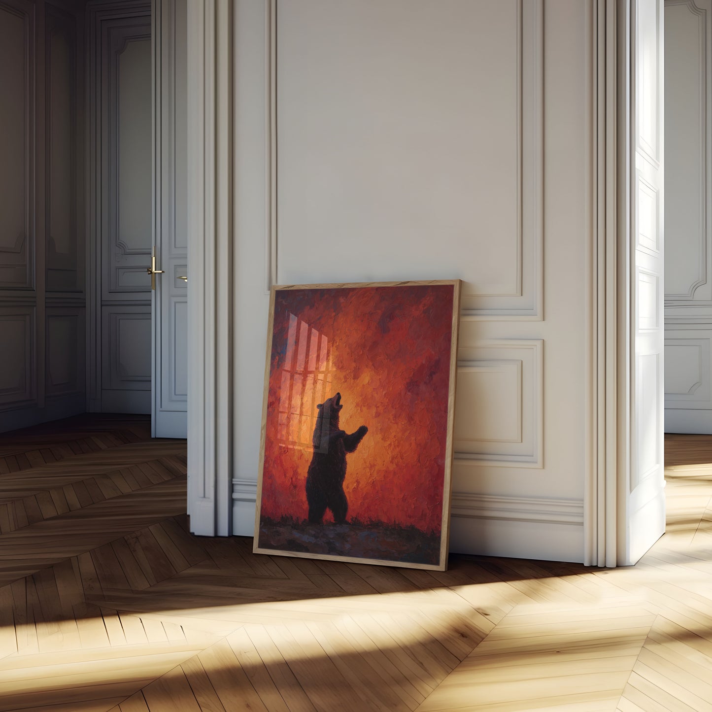 Affiche Ours qui se Lève dans les Flammes