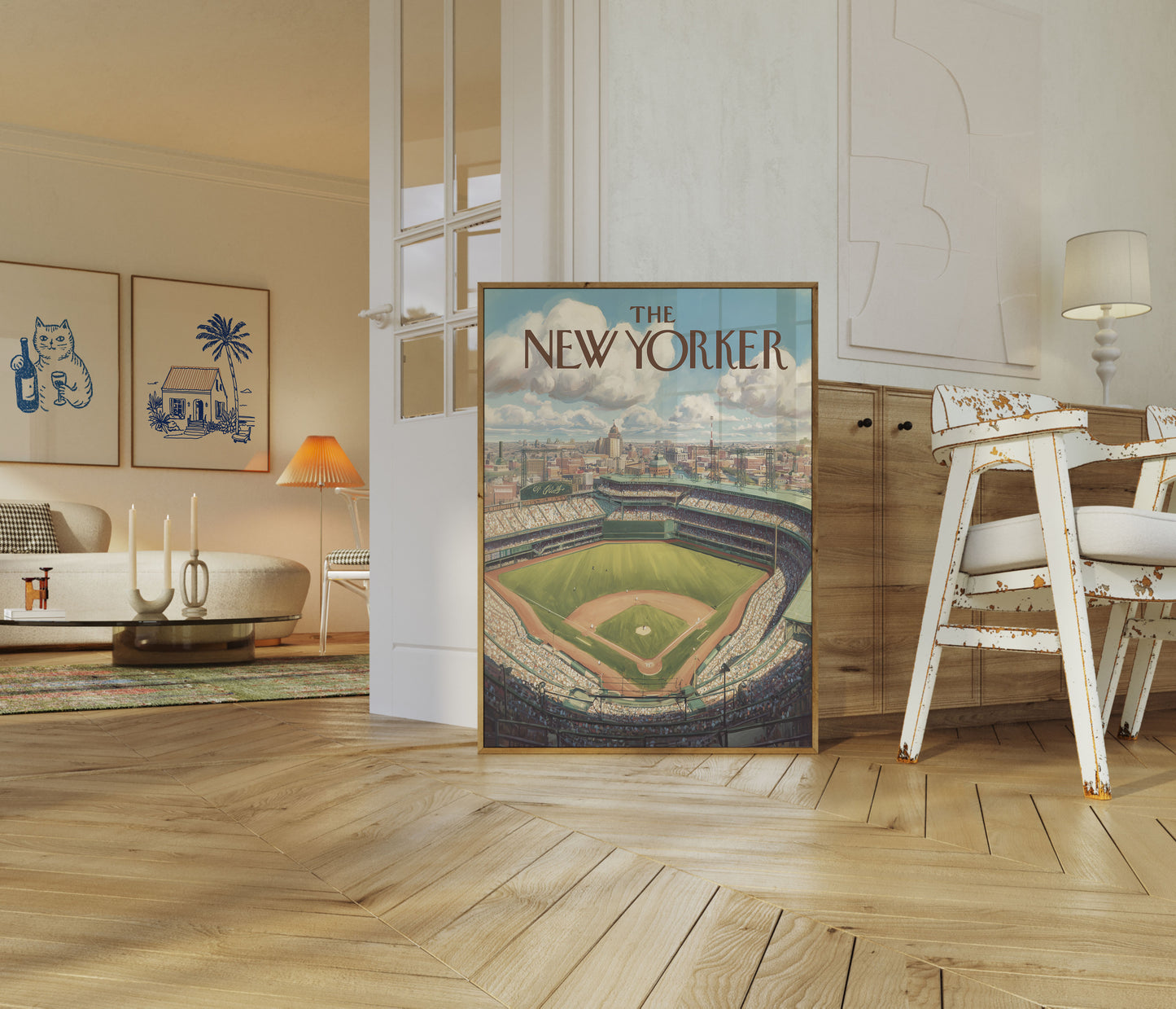 The New Yorker Baseball Stadium Poster